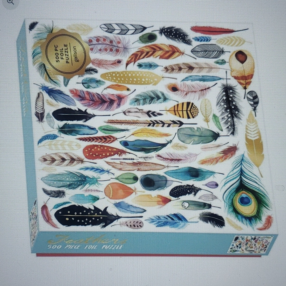 Galison FEATHERS 500 Piece Foil Puzzle